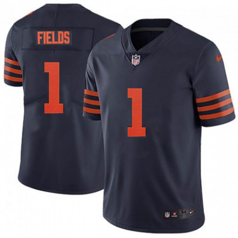 Men's Chicago Bears #1 Justin Fields Navy Vapor Untouchable Limited Stitched Jersey Men's Chicago Bears #1 Justin Fields Navy Vapor Untouchable Limited Stitched Jersey